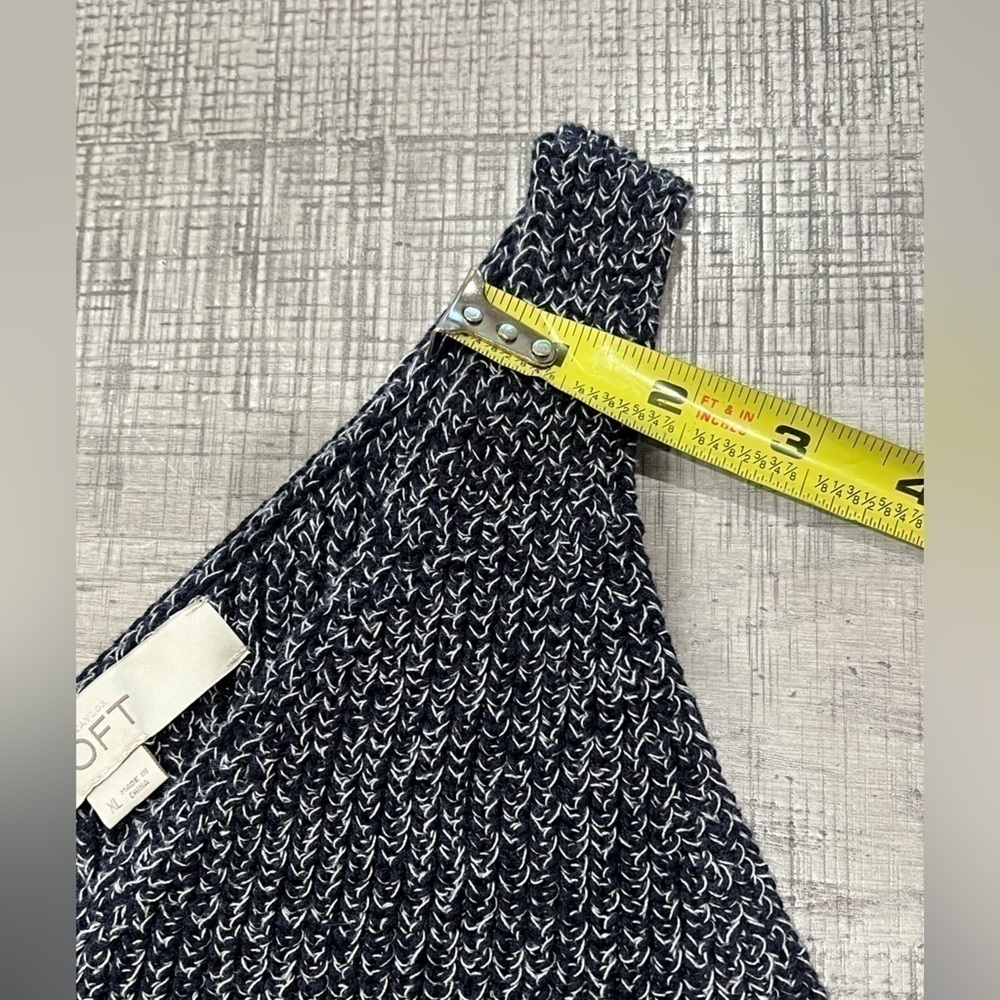 Ann Taylor Loft Navy Heavy Knit V-Neck Sweater Tank Top Size XL - Picture 9 of 11